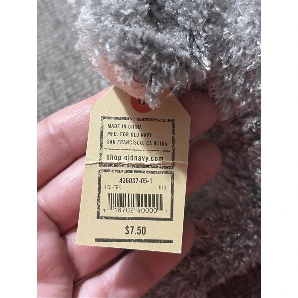 Vtg Old Navy Plush Gray Elephant Beanbag Stuffed Animal NWT NOS